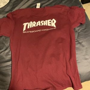 maroon thrasher shirt